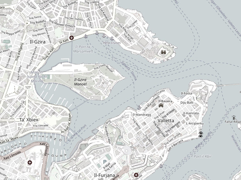 Map of Valletta