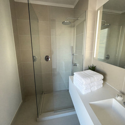 Bathroom after a turnover in St Julian's